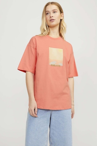 Jack & Jones Jjxx Jxpaıge Loose Ss Tee Jrs Kiremit Kadın Kısa Kol T-shirt 000000000101961814 Kırmızı