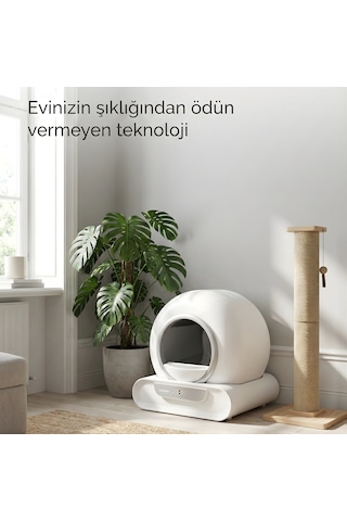 Neutron Yeni Nesil Akıllı Kedi Tuvaleti Otomatik Kedi Tuvaleti NTL-PW-65BW