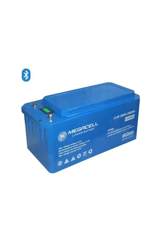 Megacell 12.8v 200ah Bluetooth Lifepo4 Lityum Demir Fosfat Akü Abs Kasa