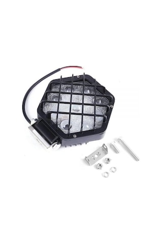 Zauss 48w Altıgen Kafesli Siyah 16 Led Off Road Tekne Çalışma Lambası ANTRASİT