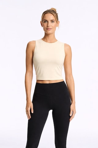Fashion Friends Crop Fit Bisiklet Yaka Atlet Bayan Atlet 26y0713k1 Bej