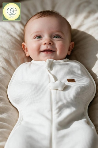 Babyhola 1.0 Tog 0-6 Ay Bebek Kundak Uyku Tulumu 2705 Beyaz