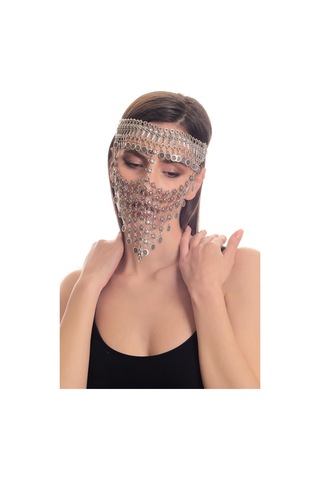 Kadın Antik Gümüş Kaplama Yonca Stilizesi Ayarlanabilir El Yapımı Peçe Gümüş