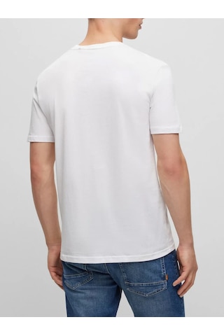 Hugo Boss Erkek T-shırt 50481923-100 50481923-100 Beyaz Beyaz