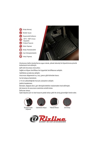 Citroen C4 2024 Model 3d Bagaj Havuzu Ve Ekstra Havuzlu Paspas Set