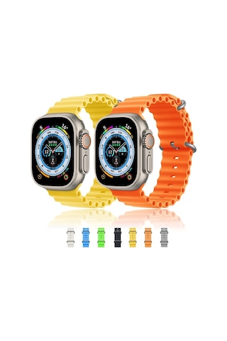 Apple Uyumlu Watch 42 MM 44 MM 45 MM 49 MM Kordon Ocean Silikon Kordon 1/2/3/4/5/6/se/7/8/ultra