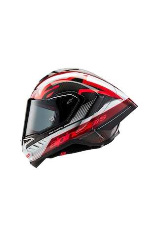 Alpinestars Supertech R10 Carbon Team Spor Motosiklet Kaskı Siyah Kırmızı Beyaz