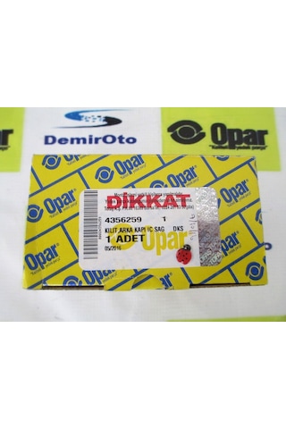 4356259 Kapı Kiliti Arka Sağ M131-Doğan-Kartal-Şahin E.M. OPAR