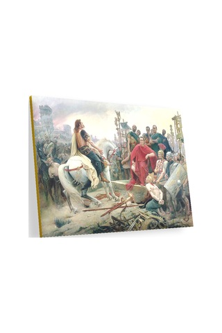 Cakasepetim Vercingetorix Jül Sezar'a Meydan Okuyor Ahşap Mdf Tablo