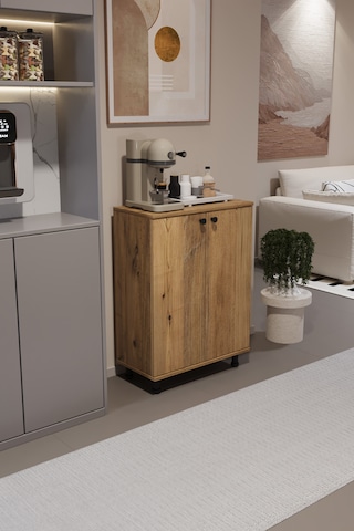 Miora Modern Çok Amaçlı Ayaklı Dolap 2 Kapaklı Raflı Mutfak Banyo Balkon Ayakkabılık Dolabı Atlantik Çam