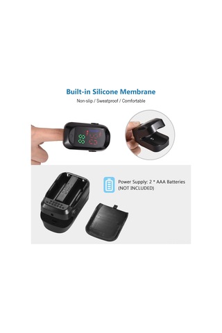 Qingmipy Portatif Parmak İçi Oksimetre, Spo2 Ve Nabız Ölçer, Çift Yönlü Ekran, 8sn Otomatik Kapatma, Askı İpili Pil Yok