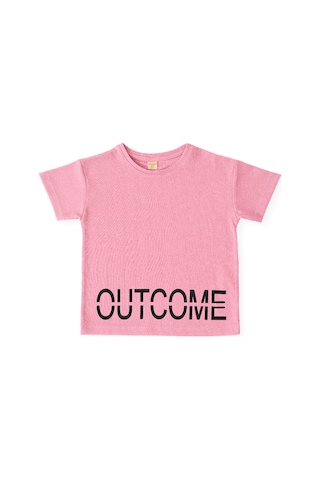 Ahengim Kız Çocuk Outcome Baskılı Takım Ak2408 Pudra