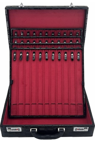 Kuyumcu Tespih Takı Taşıma Ve Saklama Çantası 44'lü Siyah