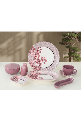 Remetta Riva Delux 30 Parça Kahvaltı Takımı Rd-272 Beyaz - Pembe Remetta Riva Delux 30 Parça Kahvaltı Takımı Rd-272 Beyaz - Pembe