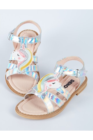 Denokids Unicorn Kız Çocuk Sandalet Çok Renkli