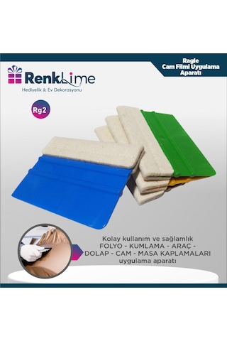 Keçeli Ragle Folyo Cam Filmi Uygulama Aparatı