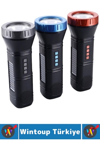 Premium Çok Fonksiyonlu Bluetooth Radyolu Şarjlı Güneş Enerjili Kolay Kavrama Outdoor Kamp El Feneri Çok Renkli
