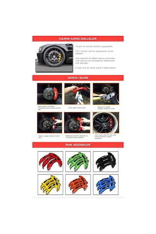 Volkswagen Beyaz Brembo 4'lü Kaliper Seti Kabartmalı