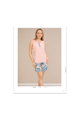 Baha Perfect Club Kadın İp Askılı Şortlu Pijama Takımı 4368 - 1 Adet Pembe