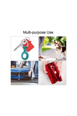 Hangfox Airtag İçin Silikon Korumalı Kılıf, Çizik Ve Darbeye Dayanıklı, Paslanmaz Çelik Anahtar Zinciri İle, Siyah