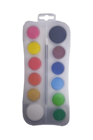 12 li Jumbo Sulu Boya 1 Adet Jumbo Suluboya 12 Renk Fırçalı Sulu Boya Seti