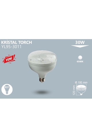 Noas 30w 6500k Beyaz Led Kristal Torch Ampul Yl95 3011