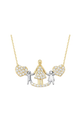 Anne Çocuklar Altın Kolye As1081Kl Altınsepeti