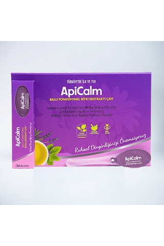 Apimedicine Apicalm Ballı Fonksiyonel Bitki Ekstrakt Çayı 12'li Paket - Günlük Rahatlama Rutini Kaşık Çay