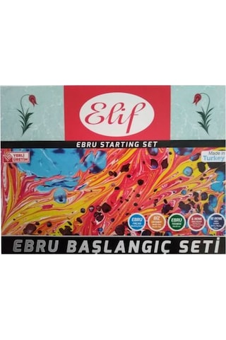 Hazır Ebru Seti Ebru Sanatı Eğitim Seti 6 Renk 20Ml Ebru Boyası N11.28