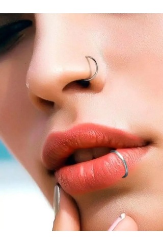 Spikes Titanyum Halka Septum, Kulak, Burun Piercing Küpesi 73306153 Diğer