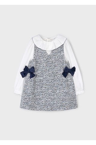 Mayoral 4990-36 Kız Çocuk Lacivert Elbise Lacivert