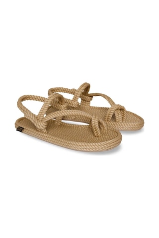 Nomadic Republic Hawaii Kauçuk Tabanlı Kadın Halat Sandalet HAW.0012.K.T-R0152 Bej