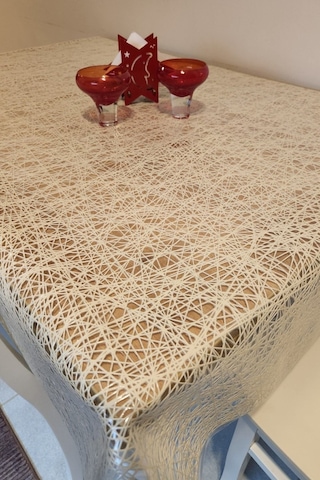 Krem Ithal Pvc Muşamba - Desenli Silinebilir Masa Örtüsü Dgr 13 Krem