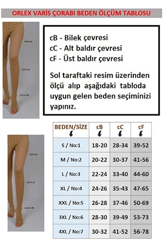 Orlex Orlex Diz Altı Çorabı Burnu Açık Siyah Renk Orta Basınç Ccl2 Çift Bacak Siyah CCL2 3 Beden Açık Diz Altı
