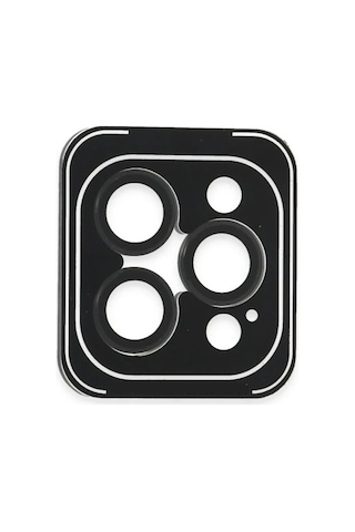 Mey İthalat Apple Uyumlu iPhone 16 Pro Max Pvd Metal Kamera Lens - Siyah