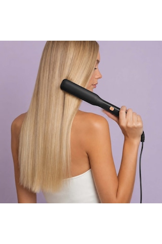 Arzum AR5192 Mona Sense Keratin ve Argan Yağlı Plaka İyon Teknolojisi Geniş Plakalı Saç Düzleştirici Siyah
