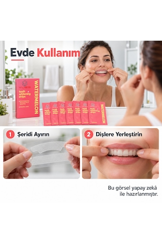 Yues Karpuz Aromalı Diş Beyazlatma Bandı 14 Şerit 7 Uygulama