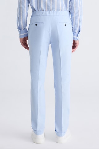 Twn Slim Fit Mavi Armürlü Keten Karışımlı Jogger Pantolon 4ec03ev203250 Çok Renkli