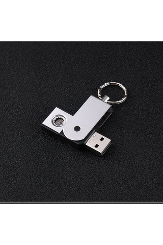 Dancemonkey Rüzgar Geçirmez Usb Isıtma Telı Acil Durum Çakmağı Gümüş