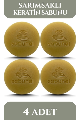 Sabunal Sarımsaklı Keratin Sabunu 4 Adet - Saç Besleyici Sabun