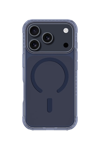Apple Uyumlu iPhone 17 Pro Max Kılıf M-safe Şarj Özellikli Airbag Amazingthing Titan Pro Serisi Kapak Mavi Mavi