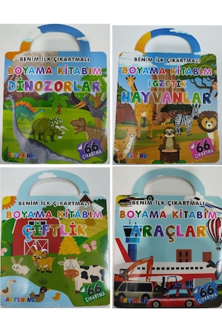 Çantalı Boyama Aktivite Kitabı 4' Lü Set