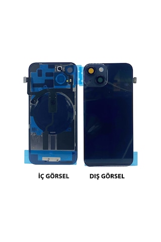 Teknonet Apple Uyumlu iPhone 14 Kamera Camlı Batarya Kapağı + 001