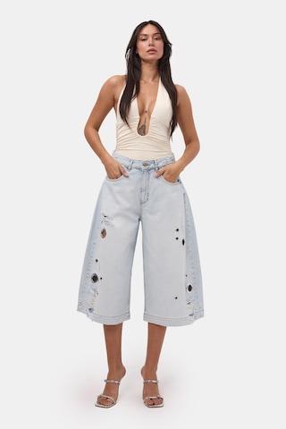 it's basic Kadın Kot Renk 12s6-100 Maxi Boy Tasarım Bermuda Şort
