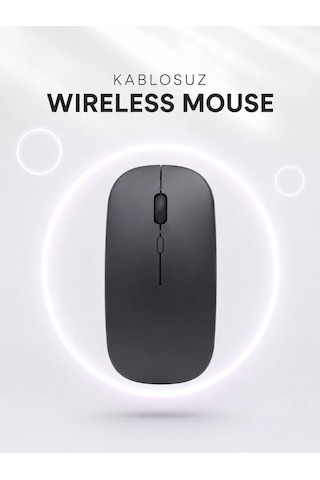 Profesyonel Mouse Wireless Oyuncu Faresi Bluetooth Bağlantılı Siyah