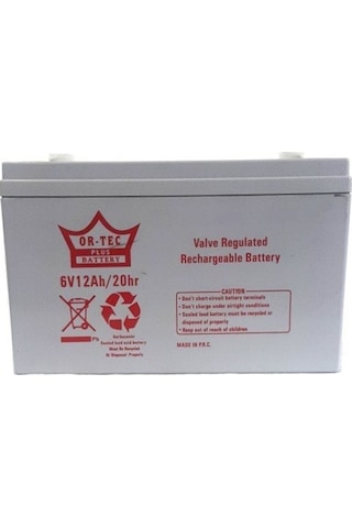 Ortec Akülü Çocuk Arabası Aküsü 6v 12a Pil Akü