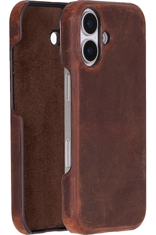 Bloomcase Ultimate Jacket Saddle Brown - Apple Uyumlu iPhone 17 6.3" Hakiki Deri Kılıf Kahverengi