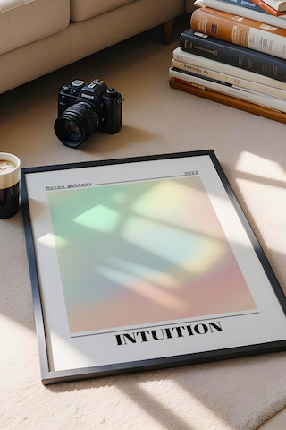 Intuition Çerçeveli Tablo Sezgi İçgüdü Aura Enerji Renkleri Retro Gallery