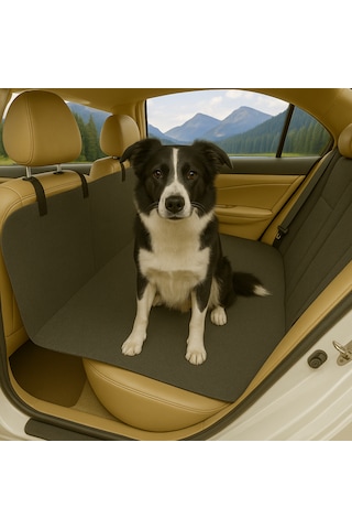 Beylini Kedi Köpek Araç Koltuk Örtüsü Su Geçirmez Koltuk Koruyucu Antrasit 145 x 185 CM