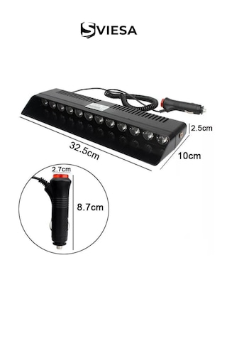 S12 Çakar Çakmaklık Girişli 12 Ledli Mavi